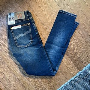 NWT Nudie Skinny Lin jeans in Dark Double Indigo
